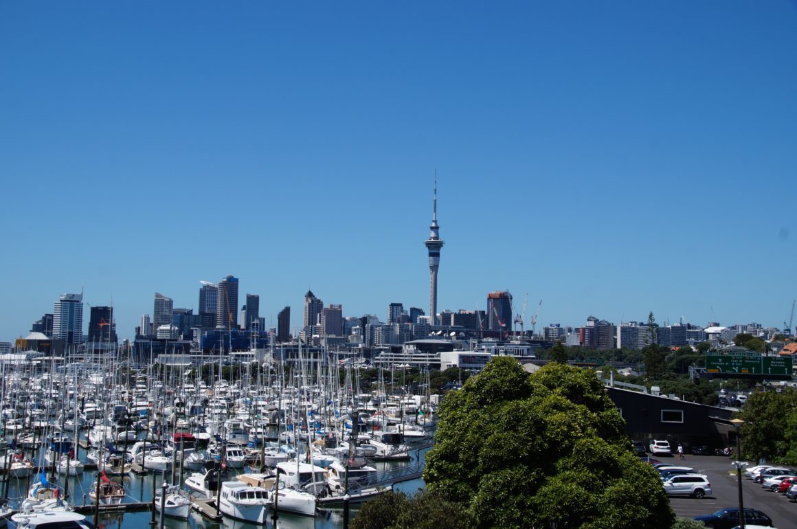 Sicht auf die Auckland Skyline