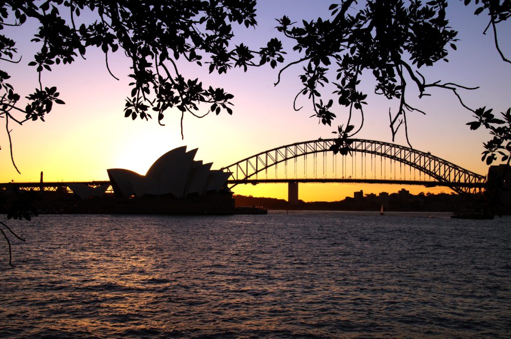 Sonnenuntergang von Mrs. Macquarie Chair